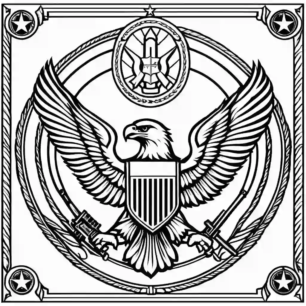 Military Emblems coloring pages